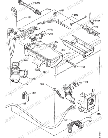 Взрыв-схема стиральной машины Privileg 062381 9 - Схема узла Hydraulic System 272